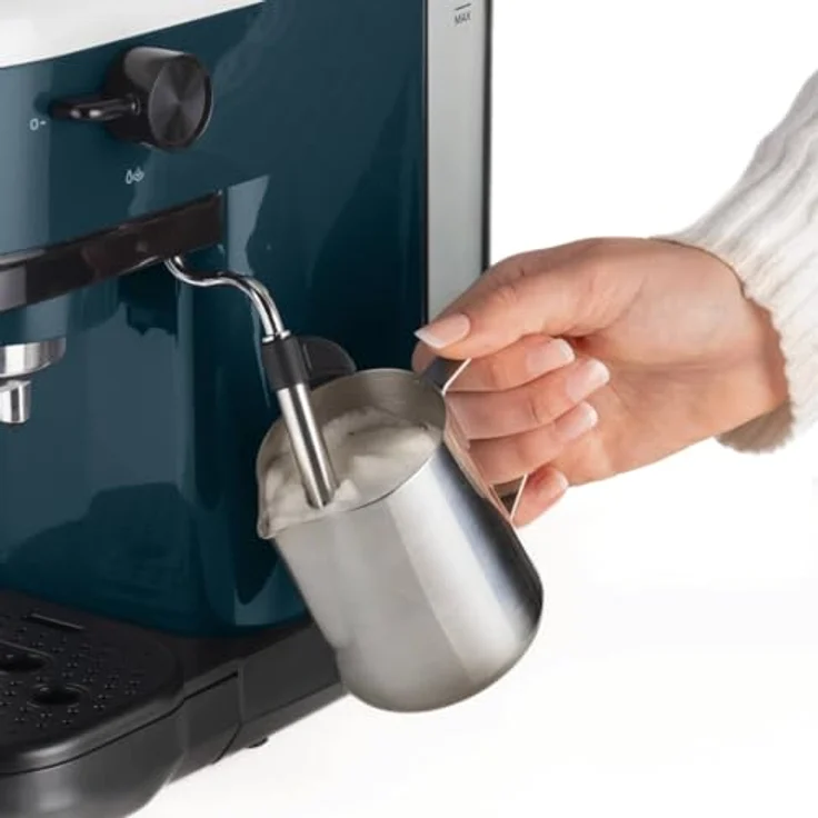 Ariete 1399 Espressomaschine Snow White, 1300 W, 1,1 l, 15 bar Druck, für Pulver und ESE-Pads, 2 Tassen, Cappuccino – Bild 5