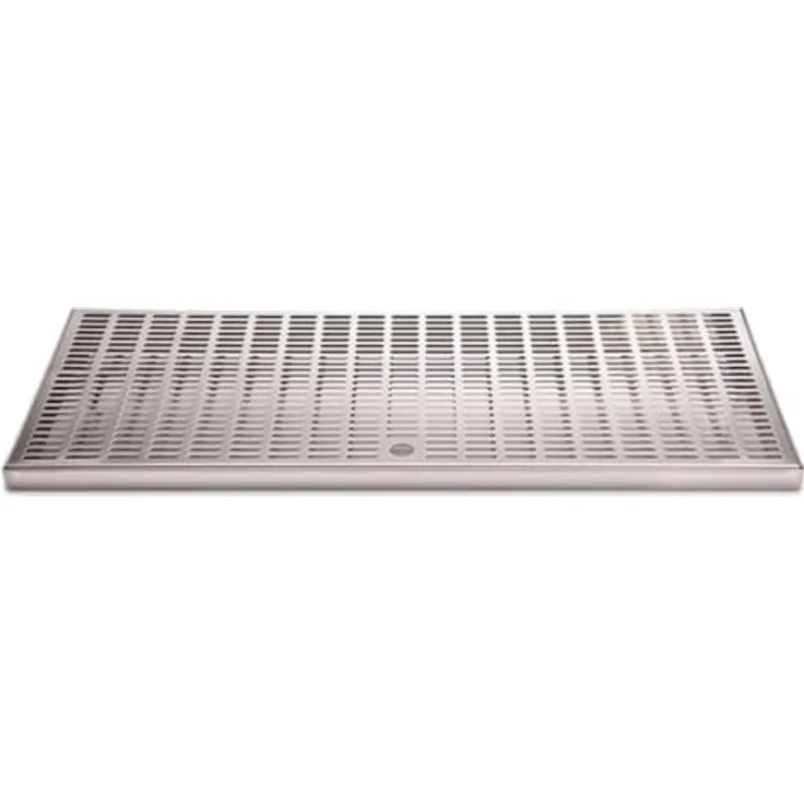 BieTal Theken Tropfschale Tropfblech Tropfkasten - Edelstahl - 60x25x2cm - 2-teilig - Barzubehör