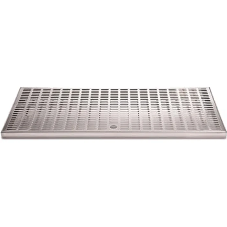 BieTal Theken Tropfschale Tropfblech Tropfkasten - Edelstahl - 60x25x2cm - 2-teilig - Barzubehör – Bild 1