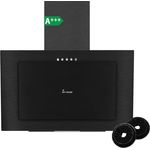 KKT KOLBE VTH6004S Dunstabzugshaube 60 cm, Kopffrei, Schwarz Glas, LED-Beleuchtung, Energieeffizienzklasse A+++