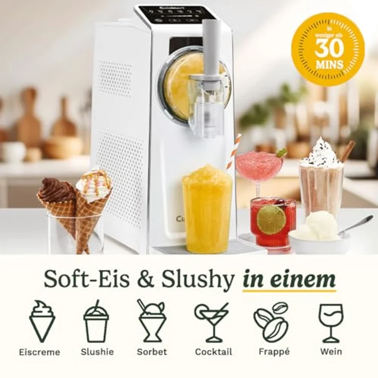 Cuisinart Frost Fusion 6-in-1-Eiscreme- und Slushie-Maschine mit leistungsstarker Kühltechnik und transparentem Deckel, einfach zu reinigen – Bild 3