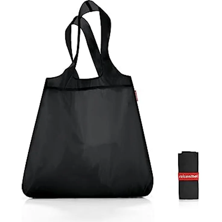 reisenthel Mini Maxi Shopper, Einkaufstasche aus 100% Polyester, schwarz, 43,5 cm x 6 cm x 63 cm – Bild 6