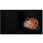 Klarstein Chef-Fusion DownAir System, Induktions-Kochfeld mit Dunstabzugshaube, 4 Zonen Touch, schwarz