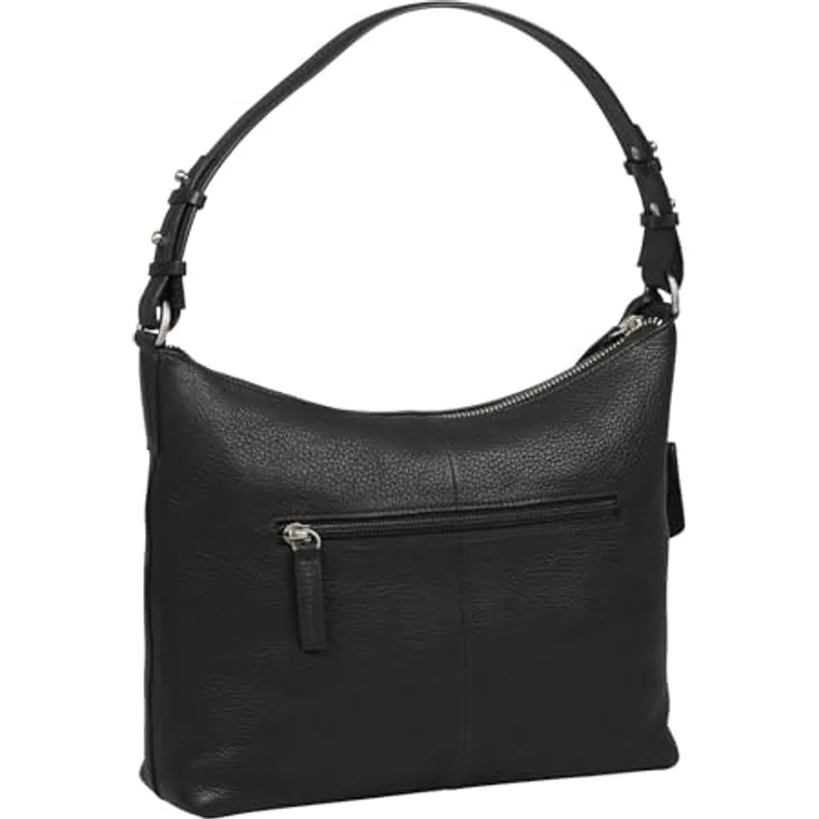 Burkely Soft Skylar Shoulderbag, Handtasche aus hochwertigem Rindsleder, schwarz, mit abnehmbarem Schulterriemen und nachhaltig produziert – Bild 3