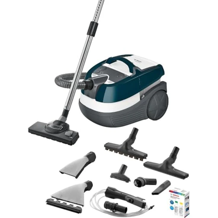 Bosch Serie 4 BWD41720 Staubsauger 5 l Trommel-Vakuum Trocken&Nass 1700 W Staubbeutel (BWD41720) Grau, Türkis, Weiß – Bild 2