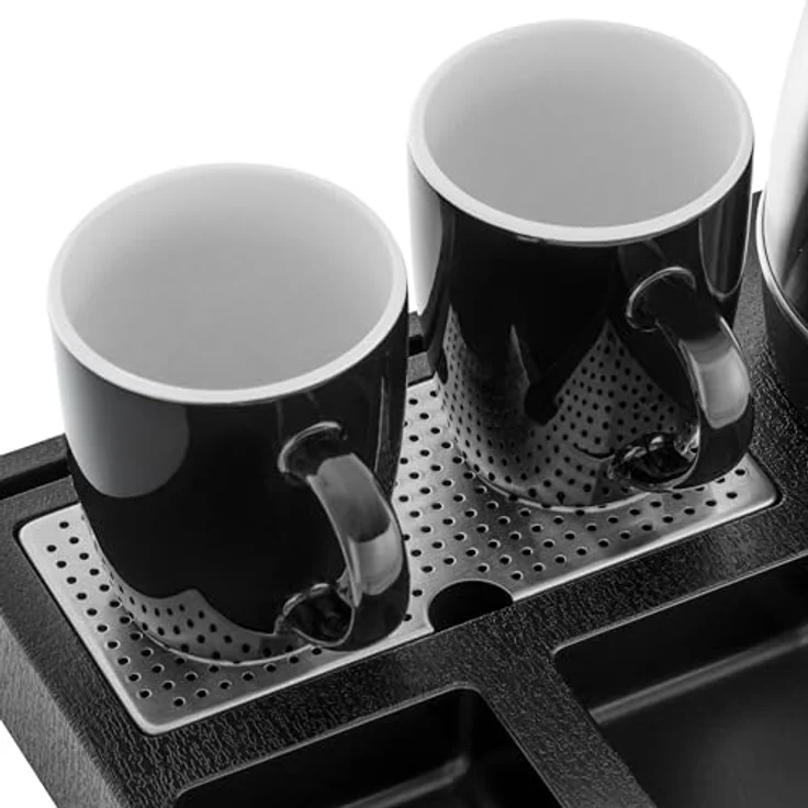 ADLER Wasserkocher Set Edelstahl 1,2L mit Tablett & 2 Tassen | Kompakte Teestation für Hotel, Büro & Home-Office | Sicher und hygienisch mit 360°-Sockel und Trockengehschutz – Bild 5