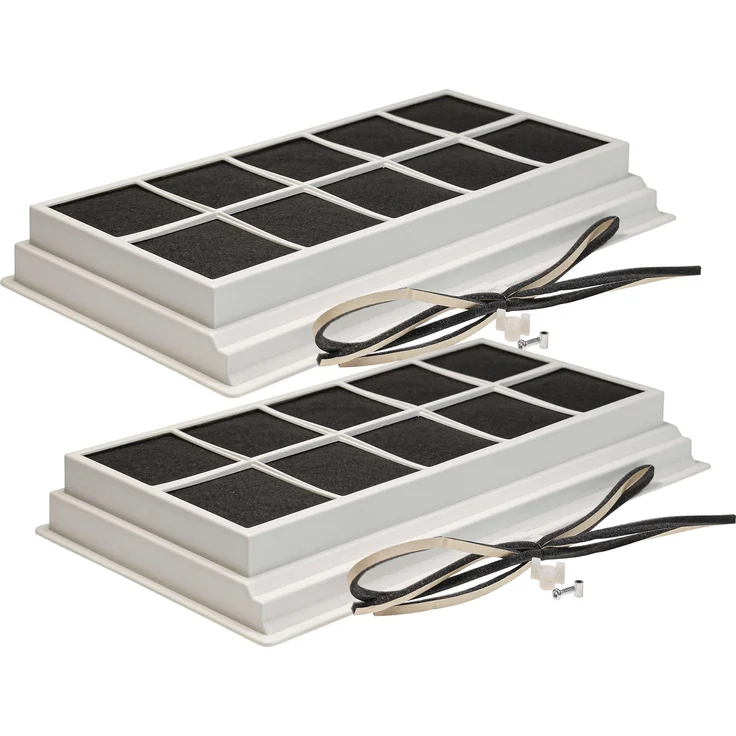 vhbw 2x Aktivkohlefilter für Siemens Dunstabzugshauben LU16141, LU22041, LU22021, LU250000, LU2500, LU22121BB - Dunkelgrau, 49,5 x 29,5 x 6,2 cm