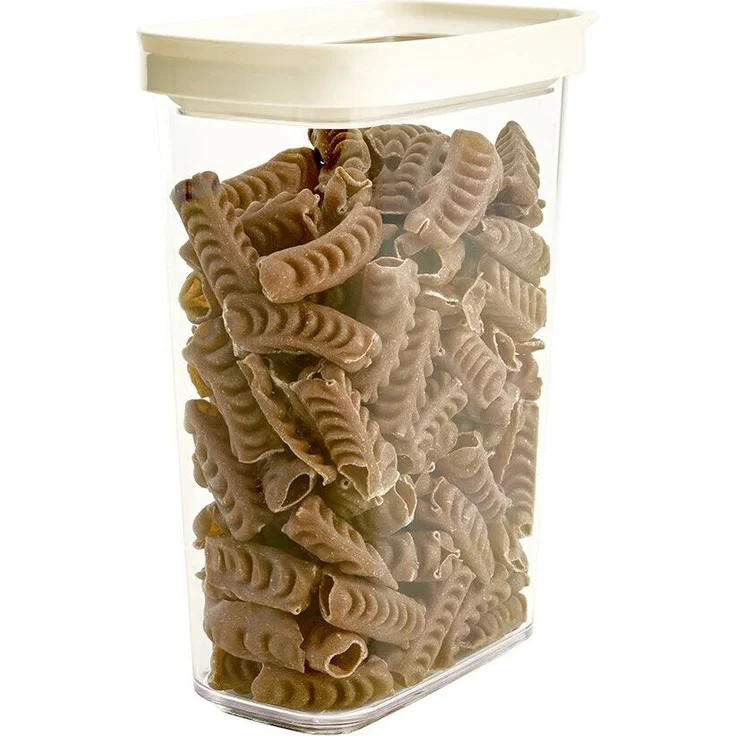 Michelino Vorratsdosen Aufbewahrungsdose Serie Hannah Lebensmittelbehälter Vorratsbehälter 2100ml Weiß, mit Sichtfenster und Silikondichtung