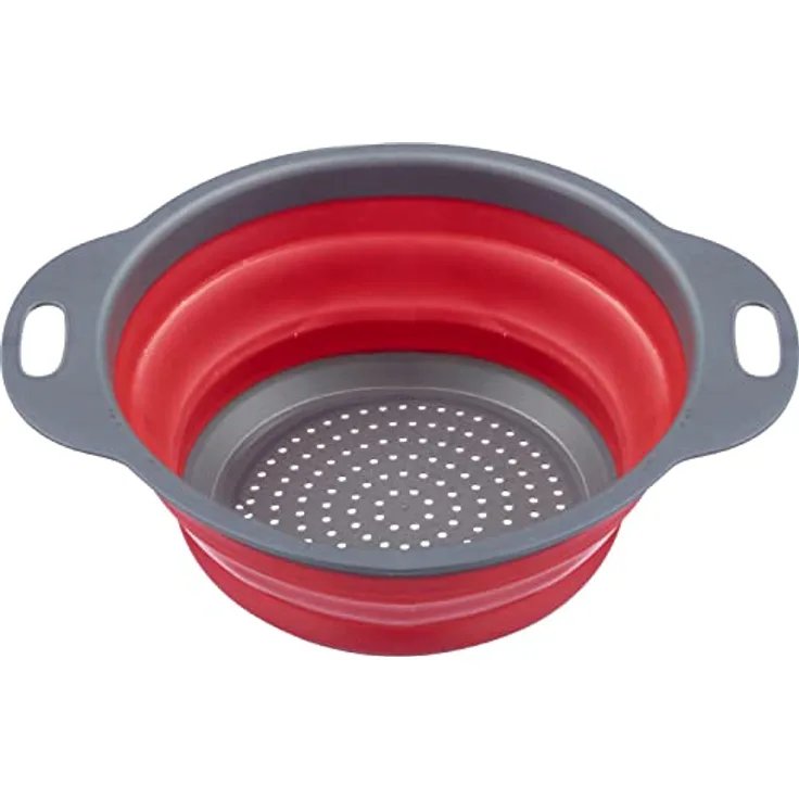 Westmark Seiher, Faltbar, Mit Aufhängevorrichtung, Innen-Ø: 18,5 cm, Kunststoff, Mini, Rot/Anthrazit, 21232270