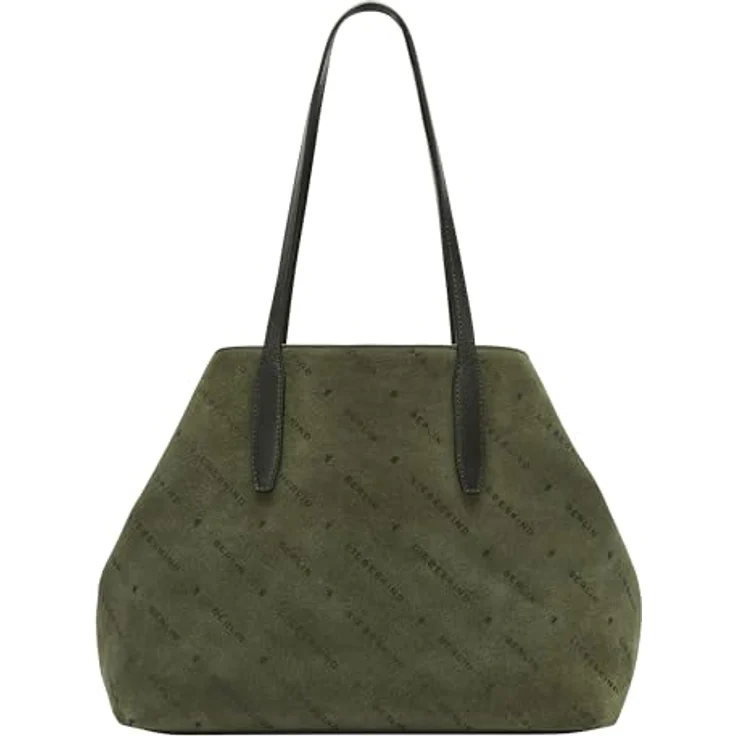 Liebeskind Monogram Shopper Tasche, 100% Leder, grün, 47 cm x 12 cm x 26 cm – Bild 4
