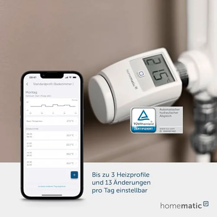 HomeMatic Homematic IP Smart Home Starter Set Mini Heizen, Digitale Heizungssteuerung mit App, Alexa & Google Assistant, Einfache Installation, Energie sparen, Artikelnummer 158096A1 – Bild 3