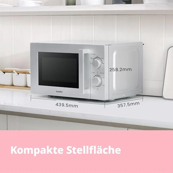Comfee CMSN 20 si Mikrowelle, Standgerät, 700 Watt, 20 Liter Garraum, silber – Bild 5