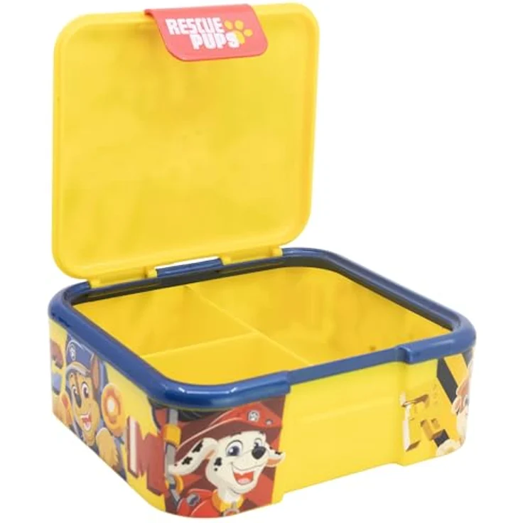PAW PATROL Brotdose für Kinder, Lunchbox mit 3 Fächern aus Kunststoff, 18 x 6,2 x 16 cm, für Jungen ab 3 Jahren – Bild 3