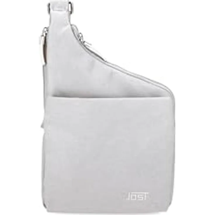 Jost Bergen Umhängetasche, gepolstert, Light Grey, mit RFID Blocker und verstellbarem Schulterriemen