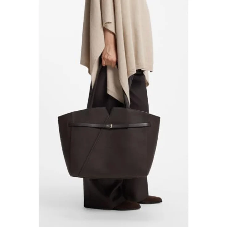 Boss Boss Revers Shopper Tasche aus Leder, 37 cm mit Laptopfach, braun – Bild 4