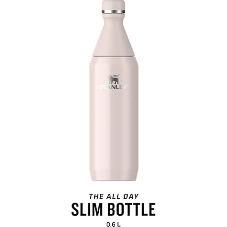 STANLEY All Day Slim Bottle, 0,60 L, doppelwandig vakuumisoliert, rose quartz gloss, auslaufsicher, BPA-frei – Bild 4