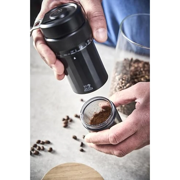 PEUGEOT - Manuelle Kaffeemühle Presto - 6 Einstellungen für u'Select-Mahlzeiten - Mechanismus aus Stahl - Elegant und intuitiv - Mattschwarz – Bild 5
