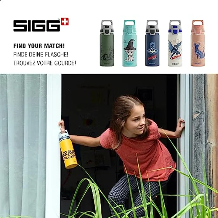 SIGG BRAVE BAER 0.6 L Trinkflasche ALU mit WMB ONE TOP, BPA frei, Auslaufsicher, Co# tauglich – Bild 5