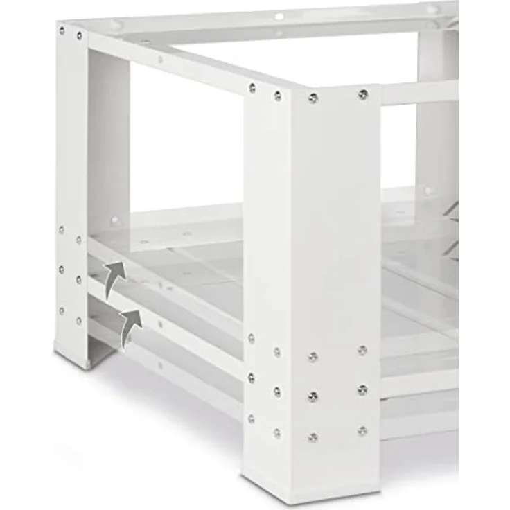 Xavax Waschmaschine Trockner Schrank, Untergestell 60x60 cm mit klappbarem Bodenfach, waschmaschinenerhöhung und Tragkraft 150 kg – Bild 5