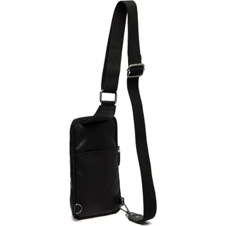 The Chesterfield Brand Cambridge Umhängetasche, schwarze Sling Bag aus Leder mit Smartphonefach und verstellbarem Schulterriemen – Bild 2