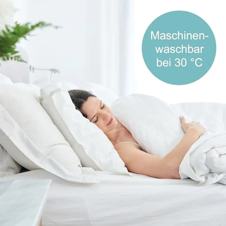 Sanitas SWB 20 Wärmeunterbett aus Vlies elektrische Heizdecke mit Sicherheitssystem und 3 Temperaturstufen einfache Fixierung auf Bett und Matratze Waschbar bei 30 150 x 80 cm – Bild 2