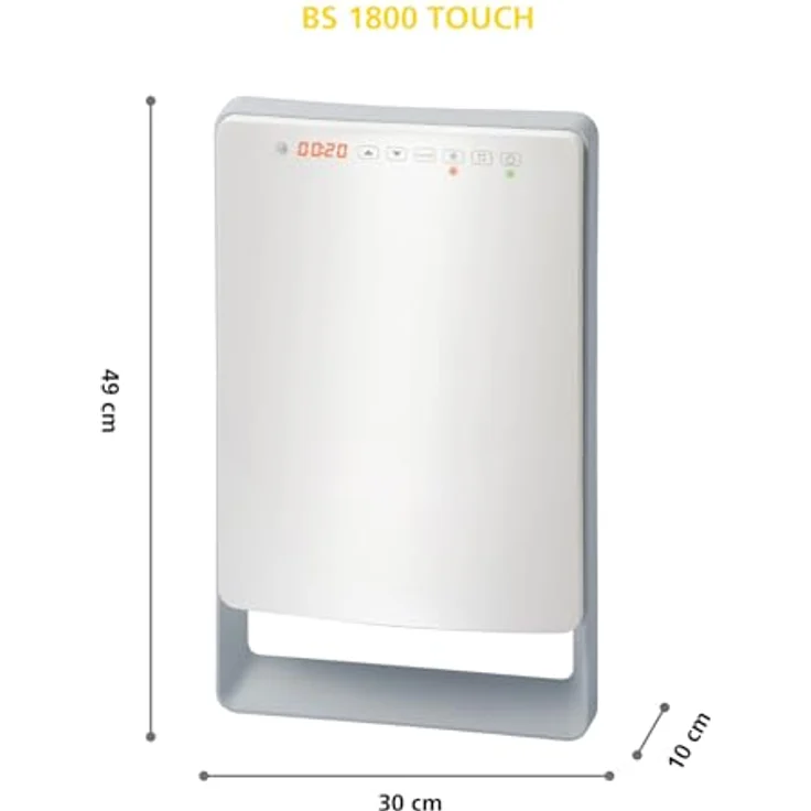 Steba Bad-Schnellheizer BS 1800 TOUCH-Bewegungssensor-Timer-energiesparend, W, Grau, Weiß, Heizlüfter – Bild 3
