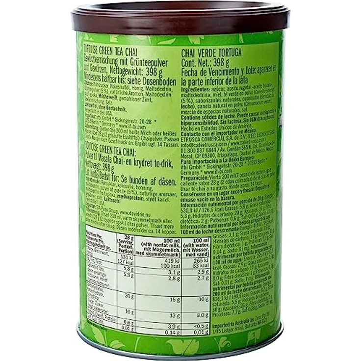 David Rio Tortoise Green Chai Tea 398g, Instanttee, kleine Dose – Bild 2
