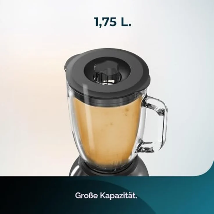 Cecotec Akku-Smoothie-Maker Power Black Titanium 2200MAX Smooth, leistungsstarker Standmixer in Schwarz mit hohem Fassungsvermögen – Bild 3