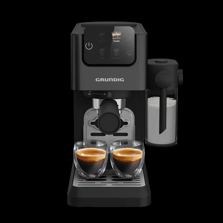 Grundig Siebträgermaschine KSM 5330, Siebträger-Espressomaschine mit Memory-Funktion, Milchschaumdüse und 1,1 Liter Wassertank