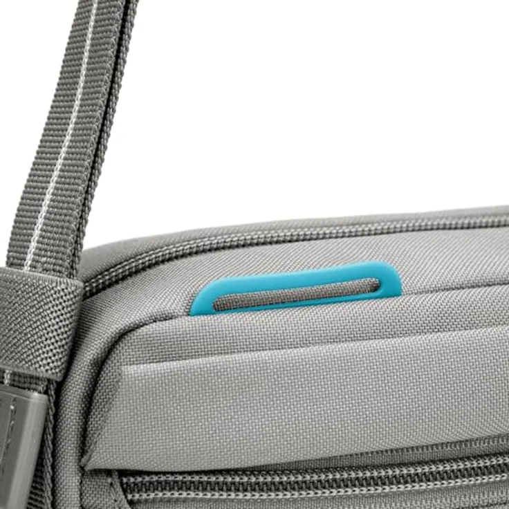 Pacsafe Go Umhängetasche RFID, 24 cm, grau, 100% PET mit sicherer RFID-Technologie – Bild 10