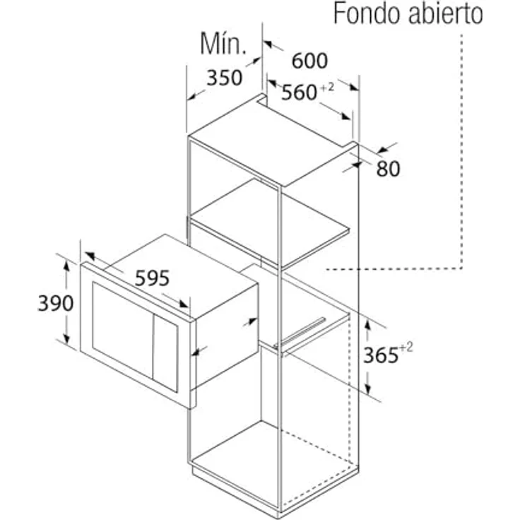 Orbegozo MO 700 W, Mikrowelle mit 20 L Kapazität und 900 W Grillfunktion, Konvektion – Bild 2