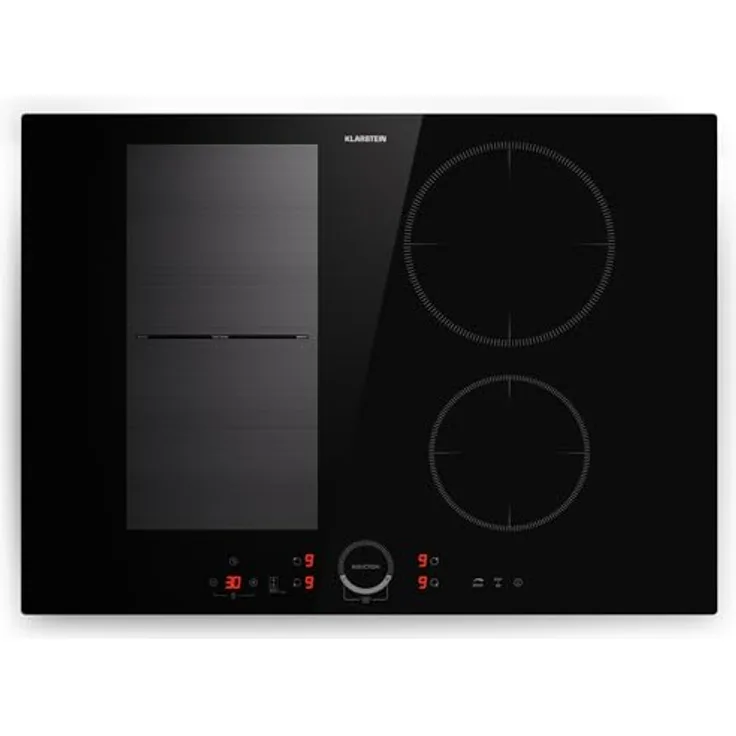 Klarstein Induktionskochfeld, Glaskeramik Kochfeld, 7000W mit ThermoBoost und VarioHeating, Touch-Display, Timer, Überhitzungsschutz