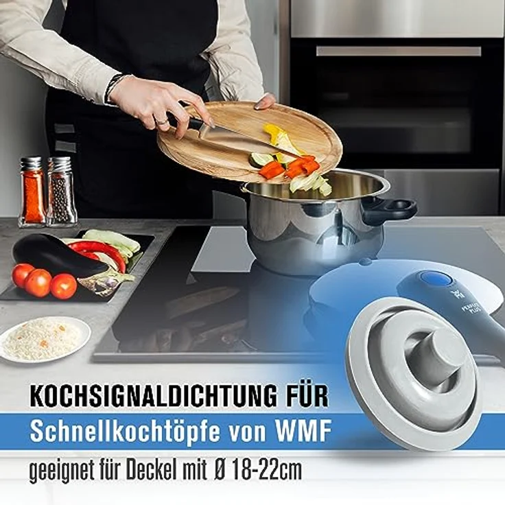 Piebert Kochsignaldichtung 39155 für WMF Schnellkochtöpfe, hellgrau, hitzebeständiges Silikon, BPA-frei, lebensmittelecht – Bild 6