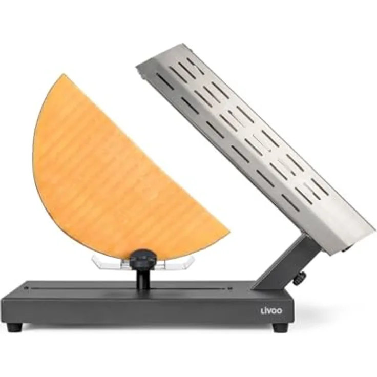 Livoo DOC314 Raclette-Grill für 6-8 Personen, 600 W Leistung mit 360° drehbarem Käsehalter und verstellbarem Thermostat