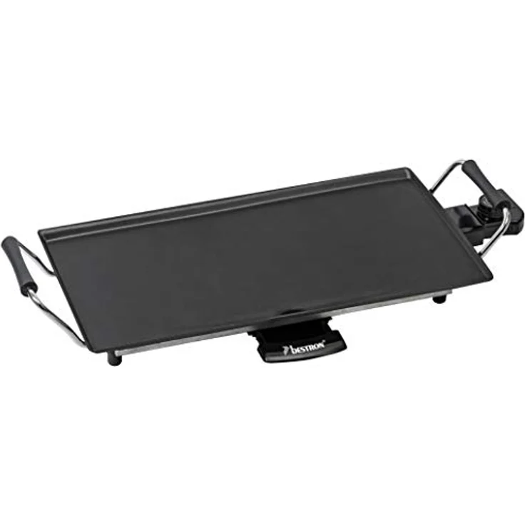 Bestron Elektrische Plancha--Teppanyaki-Grillplatte mit Antihaftbeschichtung, 2000 W, Schwarz – Bild 4