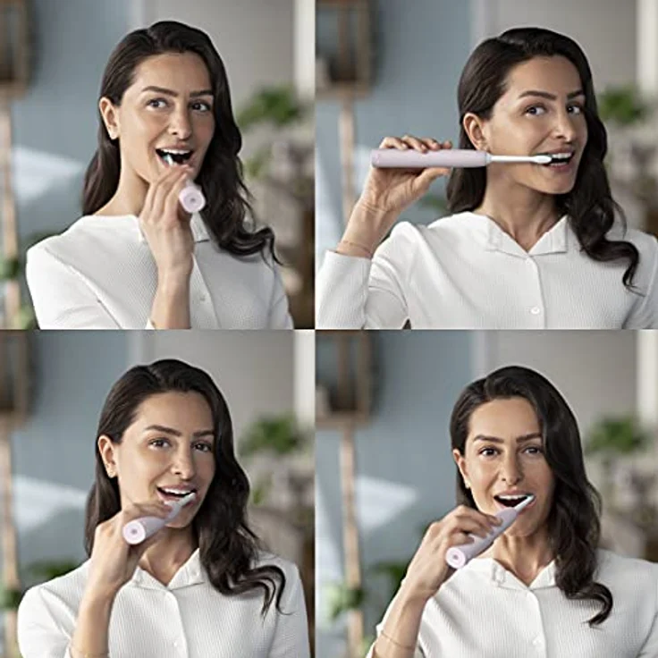 Elektrische Schallzahnbürste Philips Sonicare 3100 Series, mit integriertem Drucksensor, SmarTimer und QuadPacer, HX3671/11, Rosa – Bild 5