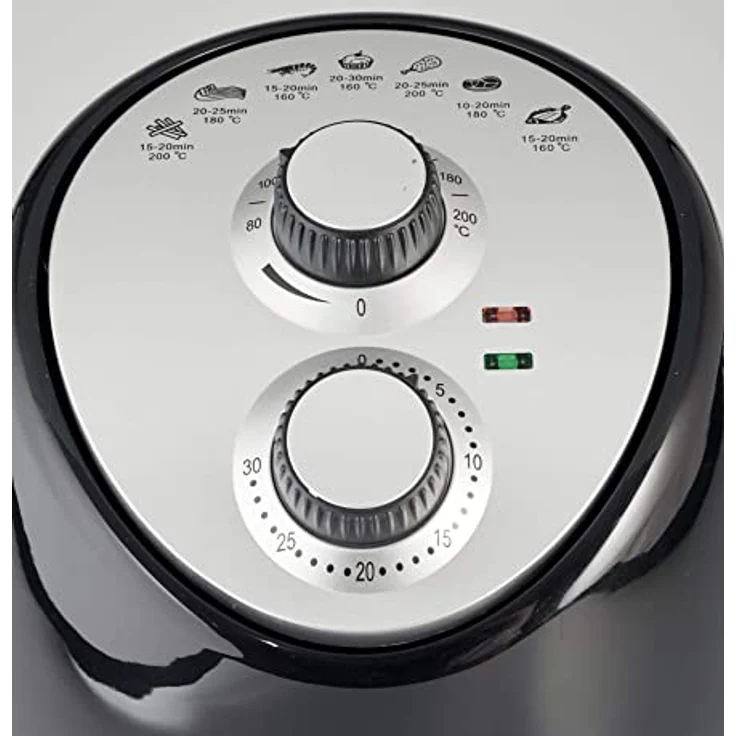 Ariete 4617, Airy Fryer Compact, Luftfritteuse, Fassungsvermögen 2 l, 1000 W, Temperatur max. 200 °C, Schwarz – Bild 4