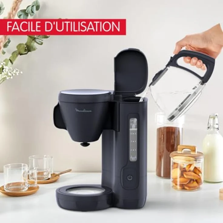 Moulinex FG2M0810, Filterkaffeemaschine mit 1000 Watt, Tropf-Stopp-System, Blau – Bild 6