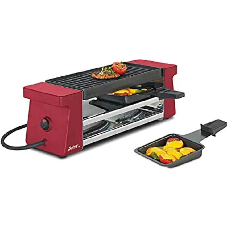 Spring Raclette, Edelstahl, Rot, 12.4 x 21.2 x 36.8 cm – Bild 1