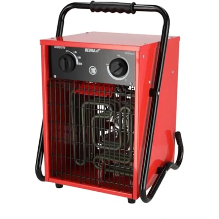Dedra DED9922 Elektro-Heizlüfter 5 kW, 400 V, 730 m³/h, robustes Metallgehäuse mit Überhitzungsschutz – Bild 3