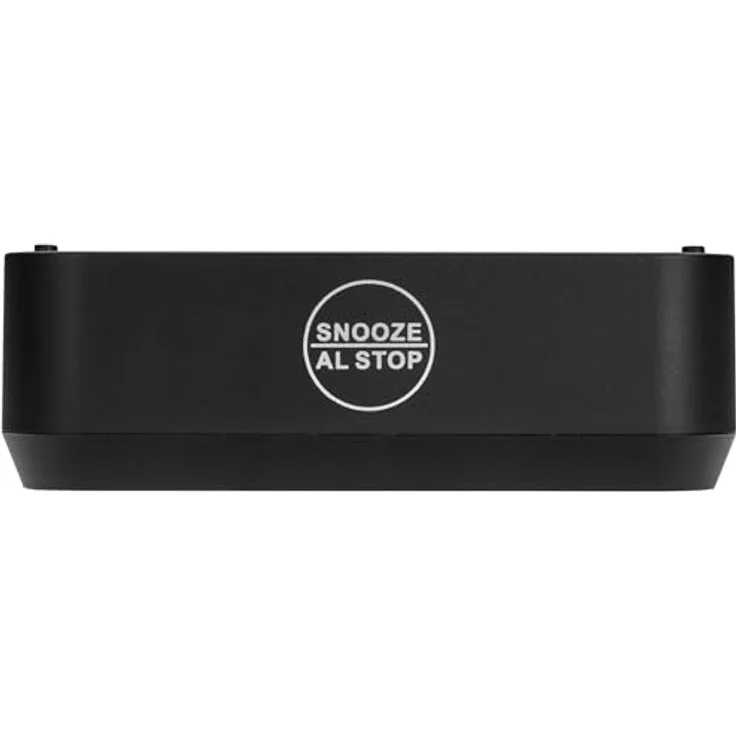 TFA Dostmann Digitaler Wecker 60.2038.01, hybrid LCD-LED, batteriebetrieben, Weckalarm mit Snooze-Funktion, 2 Helligkeitsstufen, dimmbar, schwarz – Bild 5
