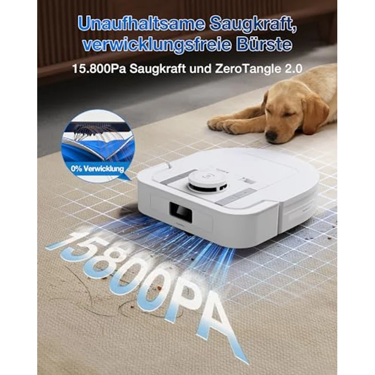 ECOVACS DEEBOT X5 HYBRID 2-in-1 Saugroboter und Handstaubsauger mit automatischer Absaugung, ZeroTangle 2.0, TrueDetect, App Steuerung, überlegene Mobilität, TrueMapping 2.0 – Bild 5