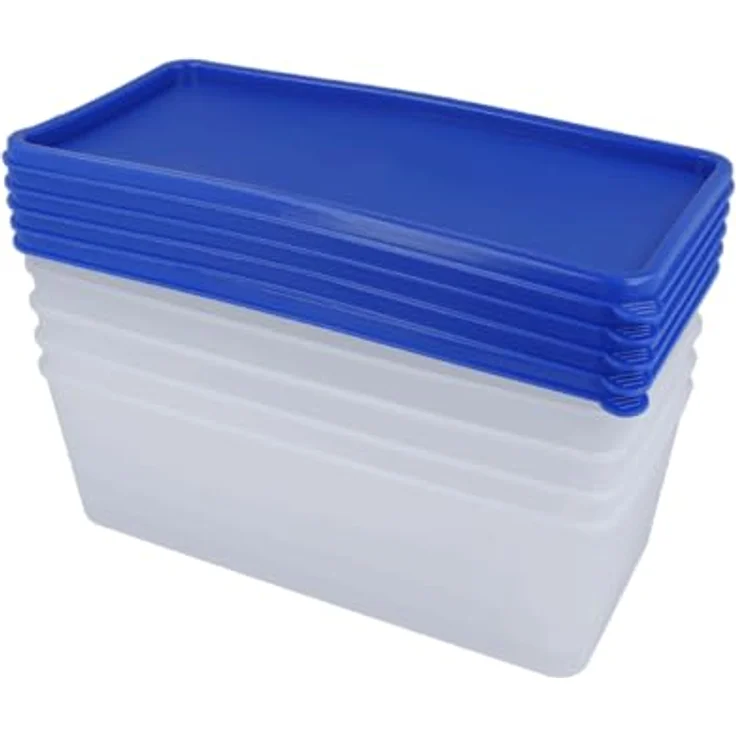 EUROHOME Vorratsdose - 5er Gefrierdosen Set 1L zur Frischhaltung und sicheren Lagerung - luftdicht - mikrowellengeeignet - spülmaschinenfest - 5er Set, grün – Bild 2