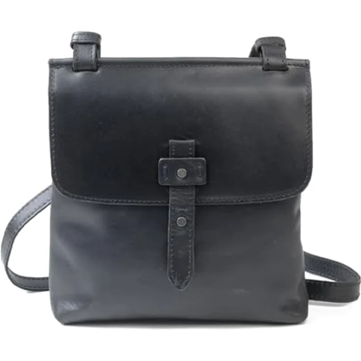 Harold's Aberdeen Handbag upend M, Umhängetasche aus pflanzlich gegerbtem Rindleder, Schwarz, 21 x 6 x 21 cm – Bild 2