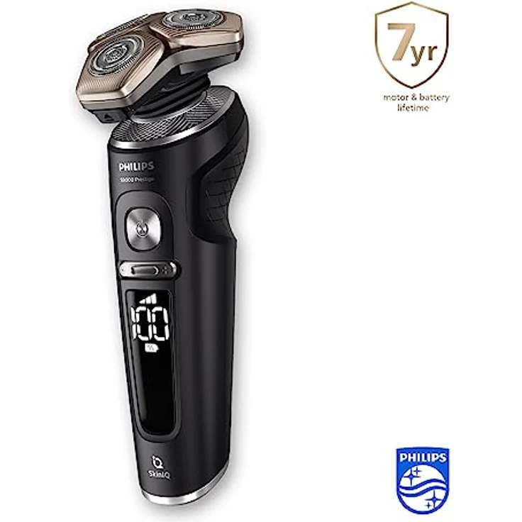 Philips Rasierer S9000 Prestige Nass- und Trockenrasierer für Herren mit SkinIQ-Technologie, Reinigungsstation & Bartstyler (Modell SP9840/31) – Bild 2