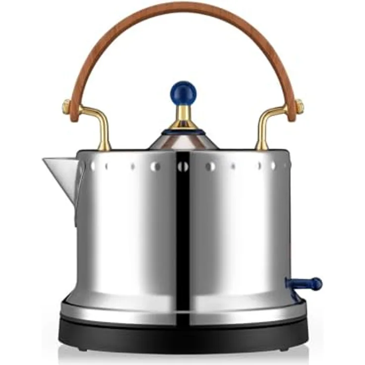Bodum OTTONI Electric Water Kettle 0.5L, eleganter Edelstahl-Wasserkocher mit herausnehmbarem Kalkfilter und automatischer Abschaltung