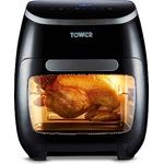 Tower T17039 Xpress Pro 5-in-1 Digitale Heißluftfritteuse mit Schneller Luftzirkulation, 60-Minuten-Timer - Airfryer Heißluftfritteuse XXL 11 l - 2000W - Schwarz