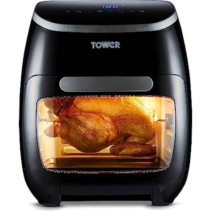 Tower T17039 Xpress Pro 5-in-1 Digitale Heißluftfritteuse mit Schneller Luftzirkulation, 60-Minuten-Timer - Airfryer Heißluftfritteuse XXL 11 l - 2000W - Schwarz – Bild 1