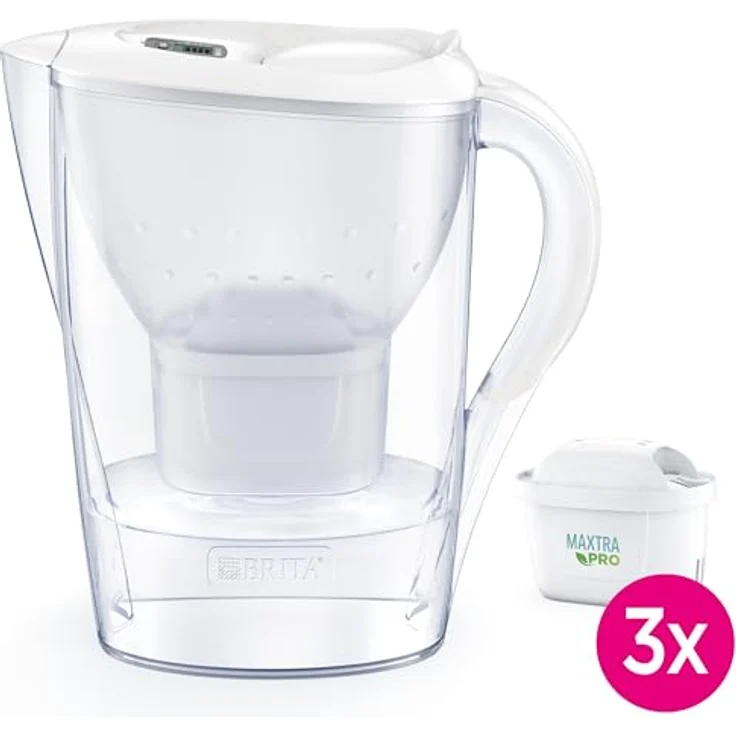 Brita Filterkanne Marella +3 Maxtra Pro PP weiß Polypropylen 2,4 l 150 l, mehrfarbig – Bild 2
