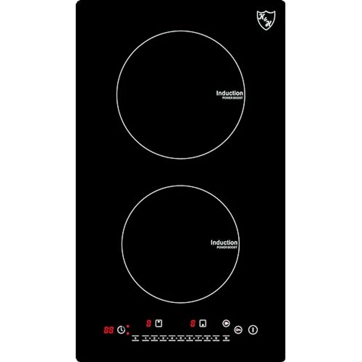 K&H Induktionskochfeld Domino 30-IN-3400, Mobile 2-Zonen Induktionskochplatte mit 3400 Watt, autark, Tragbar, 17 Leistungsstufen, Slider Touch-Control – Bild 1